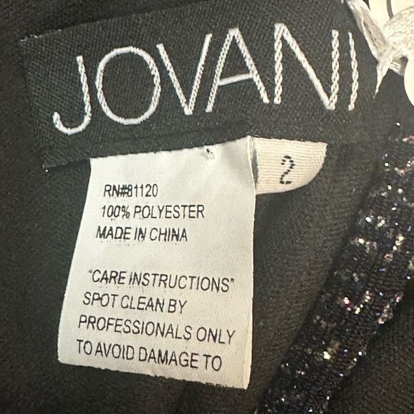 Jovani Blue & Silver Mini Dress - Picture 9 of 10